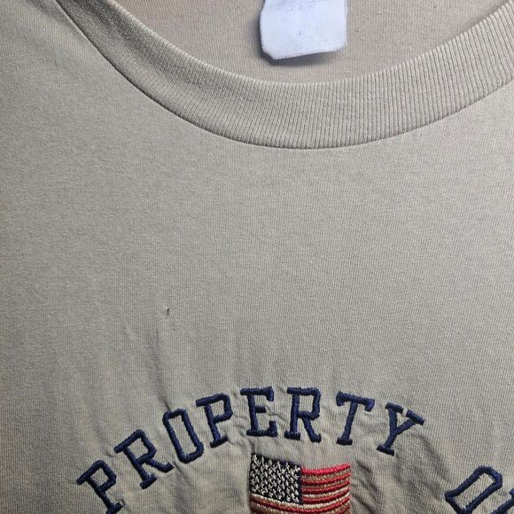 Vintage y2k tan property of usa funny tee - Picture 2 of 5